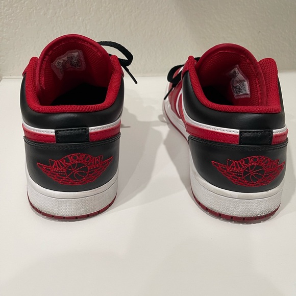 Jordan Air 1 Low in Red, White, and Black - Picture 4 of 6